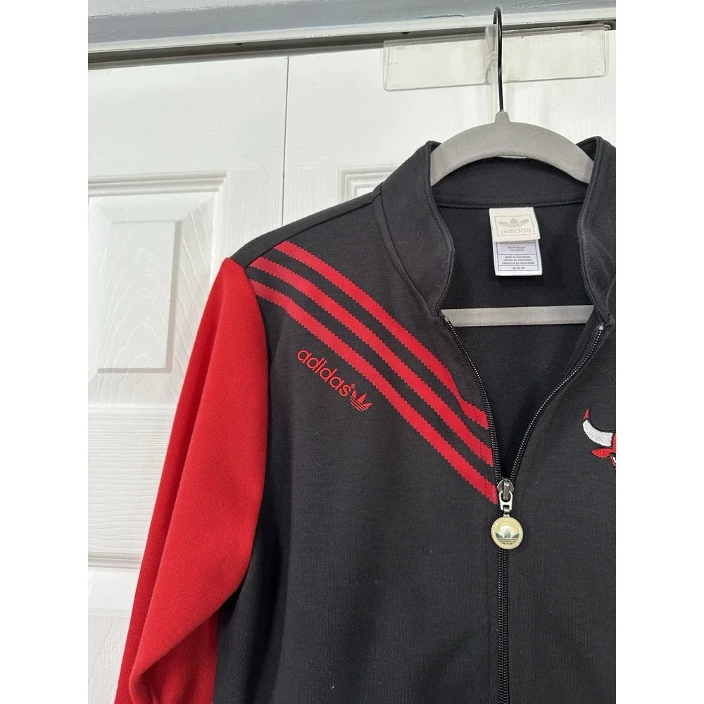 Chicago Bulls adidas Originals Trefoil Full Zip Retro Track Jacket - Men's M